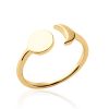 Open ring ESTELLE in gold-plated