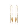 Dandling earrings FLORA in gold-plated