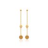Dandling earrings NORA in gold-plated