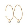 Ear hoops CLÉMENCE in gold-plated