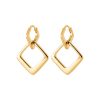 Dandling earrings CAROLINE2 in gold-plated