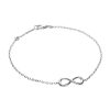 Bracelet INFINITY in rhodium-plated silver