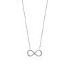 Necklace INFINITY in rhodium-plated silver