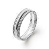 Ring ÉLISE in rhodium-plated silver