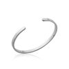 Open Bangle CYNTHIA in rhodium-plated silver