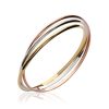 Tricolor Bangle EMMA  in silver and gold plated