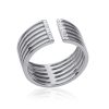 Bague Courtney1 en argent rhodié et zirconium