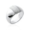 Bague Kitty en argent rhodié et zirconium
