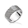 Bague Nicole en argent rhodié et zirconium
