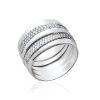 Bague en argent rhodié et zirconium