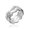 Bague en argent rhodié et zirconium