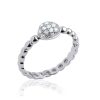 Bague en argent rhodié et zirconium