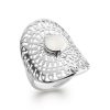 Bague en argent rhodié et Pierre De Lune