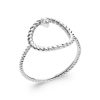 Bague en argent rhodié et zirconium