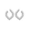 Boucles d'oreilles en argent rhodié et zirconium