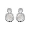 Boucles d'oreilles en argent rhodié et zirconium