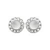 Boucles d'oreilles en argent rhodié et nacre