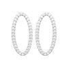 Boucles d'oreilles en argent rhodié et zirconium