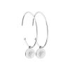 Boucles d'oreilles en argent rhodié et zirconium