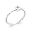 Bague en argent rhodié et zirconium