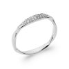Bague en argent rhodié et zirconium