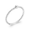 Bague en argent rhodié et zirconium