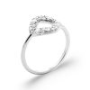 Bague en argent rhodié et zirconium