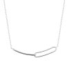 Collier en argent rhodié
