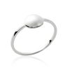 Bague en argent rhodié
