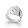 Bague en argent rhodié