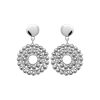 Boucles d'oreilles en argent rhodié