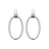 Boucles d'oreilles en argent rhodié