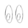 Boucles d'oreilles Cathy en argent rhodié
