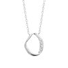Collier en argent rhodié et zirconium