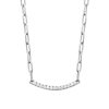Collier en argent rhodié et zirconium