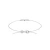 Bracelet en argent rhodié et zirconium