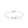 Bracelet en argent rhodié et zirconium